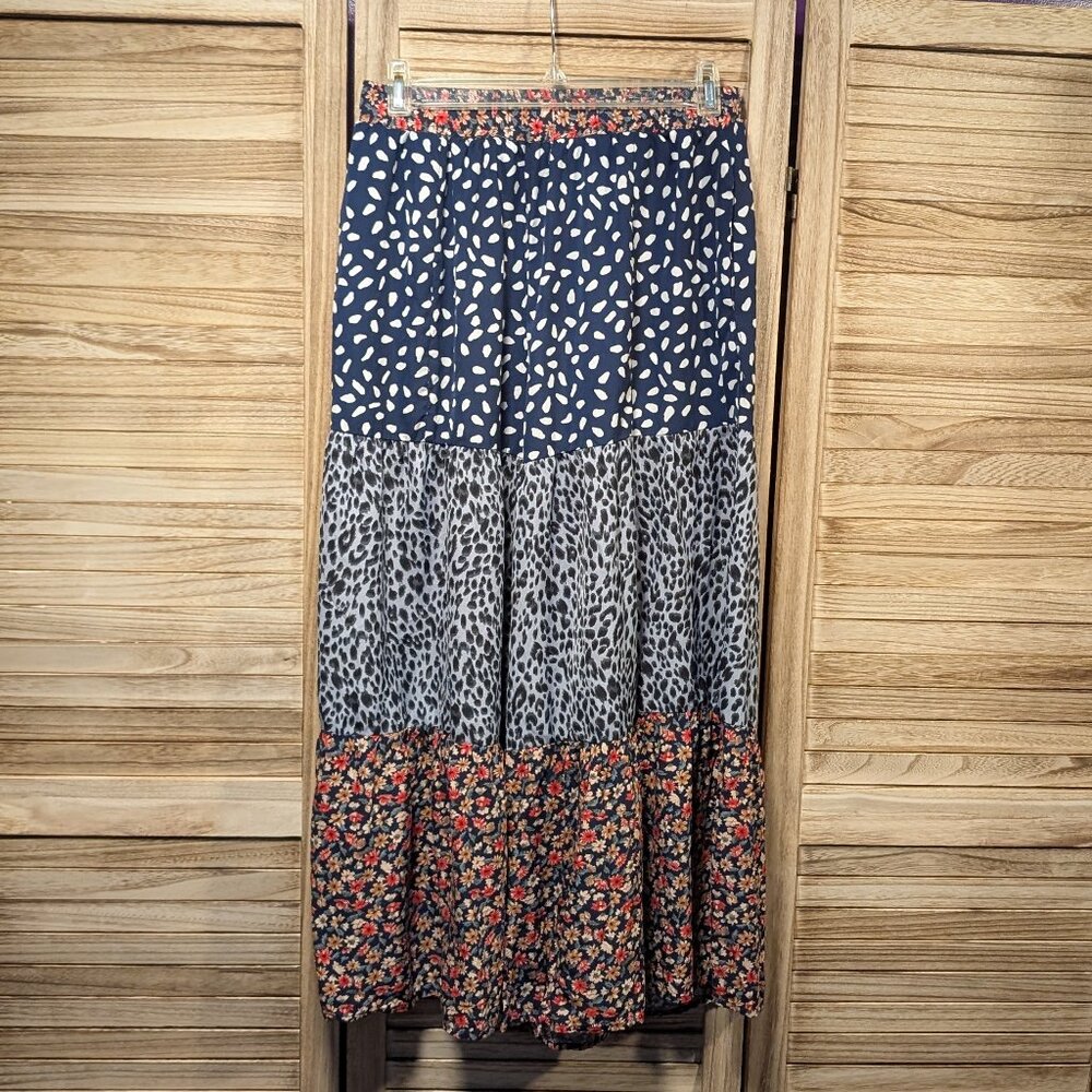 Umgee Wide-Leg Pants Colorful Patterned Size Small - image 3